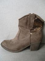PEARLZ enkel laarsjes taupe bruin met glitters maat 41 - nie, Ophalen of Verzenden, Nieuw, Bruin