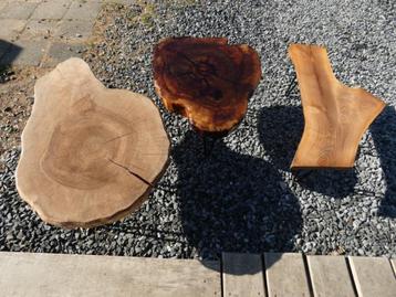 boomstamtafel bijzettafel salontafel epoxytafel schaaldelen  beschikbaar voor biedingen