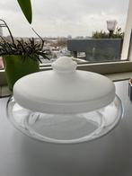 Glazen Koekschaal matte deksel vintage J. Boon, Antiek en Kunst, Antiek | Glas en Kristal, Ophalen of Verzenden