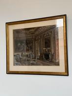 Pastel krijt interieur Chateau ingelijst, Ophalen