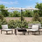 Parasol dubbel dak met LED 316x145 cm €149, Ophalen of Verzenden, Nieuw, Zweefparasol