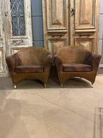 Vintage 5-delige zithoek/loungeset van riet/rotan, Ophalen of Verzenden, Zo goed als nieuw