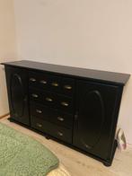 Mooie zwarte grenen houten kast / dressoir | Snel ophalen, Ophalen, Gebruikt, 25 tot 50 cm
