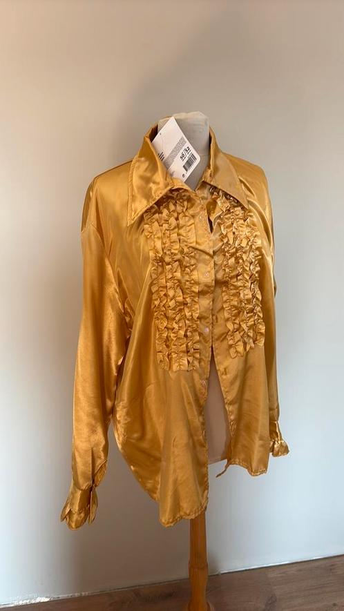 Goudenblouse disco 69 of 63 borstbreedte, Hobby en Vrije tijd, Feestartikelen, Nieuw, Ophalen of Verzenden