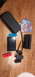 Nintendo Switch + 2 Games: Mario Kart & Go Vacation, Ophalen, Gebruikt, Online, Racen en Vliegen