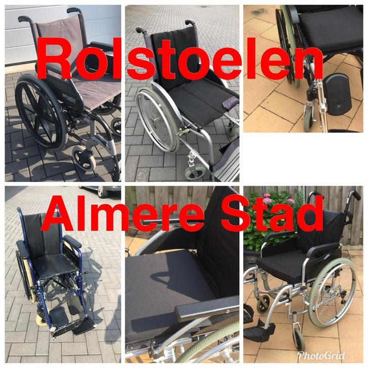 Rolstoelen Almere Stad altijd ruim 100 stuks op voorraad, Diversen, Rolstoelen, Zo goed als nieuw, Handbewogen rolstoel, Inklapbaar
