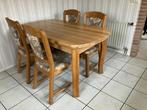 Eetkamerset - Tafel + 4 Stoelen - Licht Eiken - Naaldwijk, Ophalen, Gebruikt, Beige, Overige typen