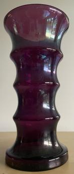 Grote art deco amethist / paars iriserende glas vaas, Antiek en Kunst, Antiek | Glas en Kristal, Ophalen of Verzenden