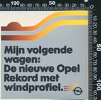 Sticker: Opel - De nieuwe Opel Rekord, Verzenden, Zo goed als nieuw, Auto of Motor