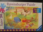 Ravensburger puzzel - Winnie the Pooh - super 200 xl., Ophalen of Verzenden, Minder dan 500 stukjes, Gebruikt, Legpuzzel