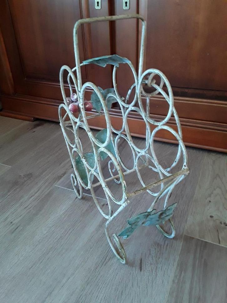 brocante wijnrekje. vintage wijnrek, Antiek en Kunst, Curiosa en Brocante, Ophalen of Verzenden