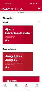 Ajax Heracles 2 tickets Zuid J, Twee personen, Augustus
