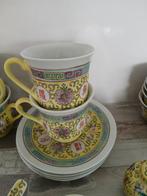 Vintage Chinees kop en schotel set, Ophalen of Verzenden, Gebruikt, Porselein, Compleet servies