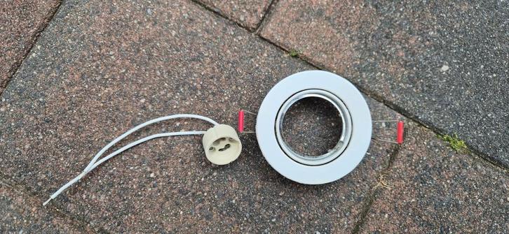 Lumiance inbouwspot met klemveren en Gu10 fitting, Huis en Inrichting, Lampen | Spots, Gebruikt, Led, Ophalen