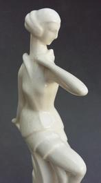 Om 1930-1935 Sitzendorf Keramiek Beeld Sculptuur Dame Vrouw, Antiek en Kunst, Antiek | Keramiek en Aardewerk, Ophalen of Verzenden