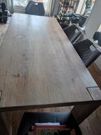 Massief Eiken Eettafel - Handgemaakt, Ophalen, Eikenhout, 50 tot 100 cm, Zo goed als nieuw