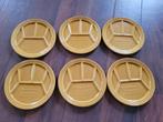 Vintage Borden Fondue Set - 6 Stuks, Keramiek, Ophalen of Verzenden, Zo goed als nieuw, Bord(en)