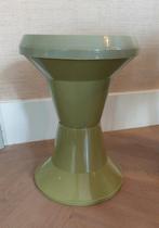 Vintage Giganplast Italy tam tam kunststof olijfgroen kruk, Huis en Inrichting, Ophalen of Verzenden