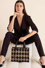 Nieuwe Bulaggi tas in een zwart/beige ruit, Ophalen of Verzenden, Nieuw, Zwart, Handtas