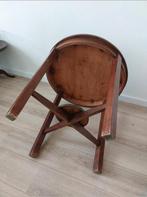 Vintage rond bijzettafeltje – eiken – jaren 50/60, Ophalen