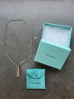 Tiffany & Co. silver ingot bar pendant with silver chain, Met hanger, Ophalen of Verzenden, Zo goed als nieuw, Zilver