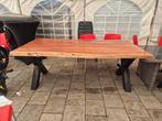 Boomstam Tafel - Kospa Living - 2 Meter, 100 tot 150 cm, Ophalen of Verzenden, Zo goed als nieuw, Vijf personen of meer
