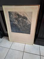 ingelijste ets van Piet Peere, Antiek en Kunst, Kunst | Etsen en Gravures, Ophalen of Verzenden