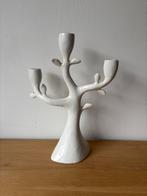 Witte Kandelaar - Sfeervolle Verlichting, Huis en Inrichting, Woonaccessoires | Kandelaars en Kaarsen, Overige materialen, Gebruikt