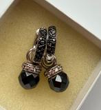 Ti Sento oorbellen en bedels zwart, Sieraden, Tassen en Uiterlijk, Oorbellen, Verzenden, Zo goed als nieuw, Zwart, Zilver