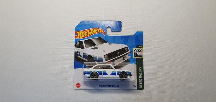 Hot Wheels Ford Escort RS200 wit, Hobby en Vrije tijd, Modelauto's | Overige schalen, Nieuw, Auto, Ophalen of Verzenden