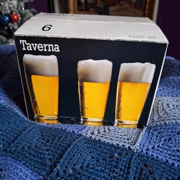6 Taverna 25 cl bierglazen beschikbaar voor biedingen