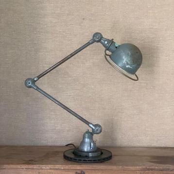 Jieldé | Blauw Grijs | Tafellamp | Vintage | Oud | 2-armig beschikbaar voor biedingen