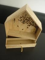 Sleutelrekje hout / Sleutelkastje huis / wandkastje met lade, Huis en Inrichting, Ophalen of Verzenden, Zo goed als nieuw
