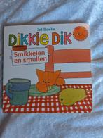 zgan. Kinderboek: Dikkie Dik Smikkelen en smullen kartonboek, Ophalen of Verzenden, Zo goed als nieuw, Jet Boeke