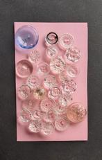 Mooie set van 28 oude glazen knopen, Ophalen of Verzenden, Gebruikt