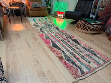 Handgeknoopt vintage loper kleed uit Marokko ca. 310 x 75 cm beschikbaar voor biedingen