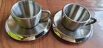 2 x Espressokop Dubbelwandig met Schotel, Ophalen, Overige materialen, Nieuw, Overige stijlen