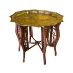 Vietnamese opklapbare bijzettafel, jaren 50, Huis en Inrichting, Tafels | Sidetables, Ophalen, Gebruikt, 50 tot 100 cm, 25 tot 50 cm