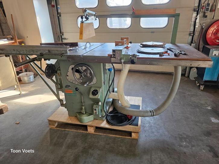 Frommia Tafelcirkelzaag met Roltafel Type 635, Doe-het-zelf en Verbouw, Gereedschap | Zaagmachines, Gebruikt, Cirkelzaag, 1200 watt of meer