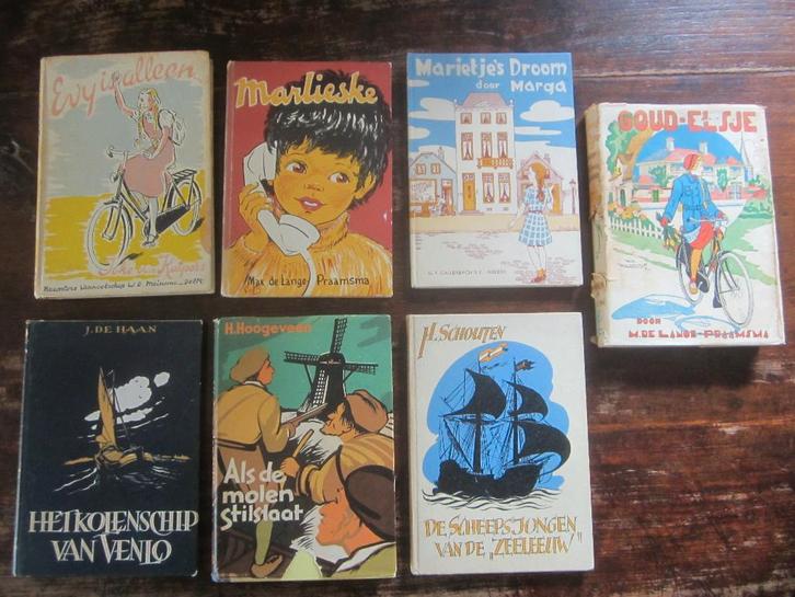 Oude zondagschoolboekjes 7x Goud Elsje/Evy/Marlieske/Venlo/, Boeken, Kinderboeken | Jeugd | 10 tot 12 jaar, Gelezen, Ophalen of Verzenden