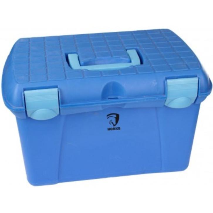 Blauwe Horka grote poetsbox, Dieren en Toebehoren, Paarden en Pony's | Verzorgingsproducten, Nieuw, Ophalen of Verzenden