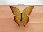 024 *Bronzen urn vlinder geel(Boven €75 geen verzendkosten), Ophalen of Verzenden, Nieuw, Overige materialen, Dierenbeeld