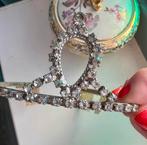 Antieke rhinestones strass oud bruidskroontje kroontje tiara, Ophalen of Verzenden, Overige materialen, Overige typen