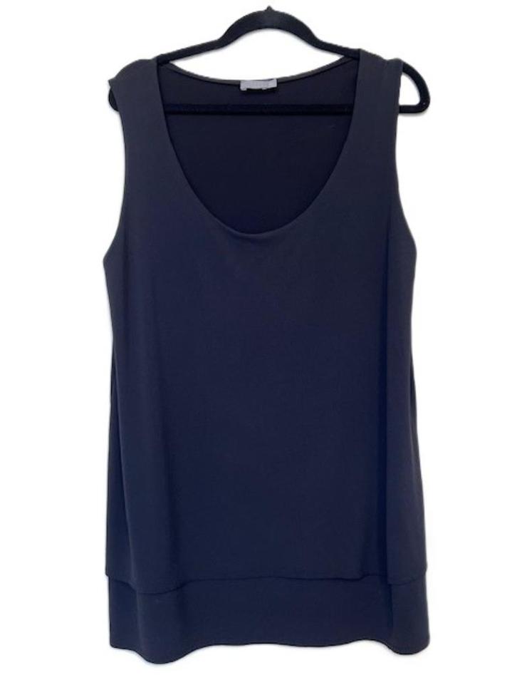 No Man’s land dubbellaags  XXL zwart crepe viscose top, Kleding | Dames, Tops, Zo goed als nieuw, Maat 42/44 (L), Zwart, Zonder mouw