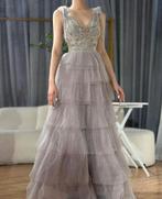 Galajurk feestjurk avondjurk cocktailjurk 36, Kleding | Dames, Gelegenheidskleding, Galajurk, Beige, Ophalen of Verzenden, Zo goed als nieuw