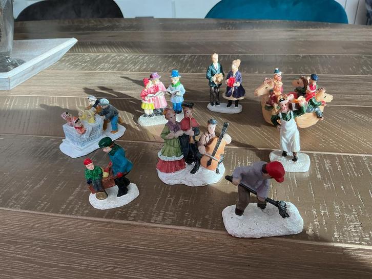 Kerstdorp Figuren Set, Diversen, Kerst, Gebruikt, Ophalen of Verzenden