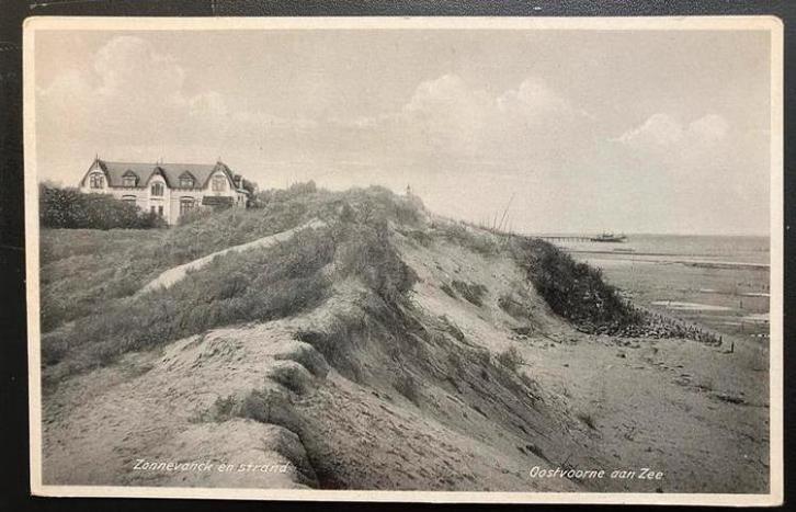Oostvoorne AAN ZEE !!  duinenafslag vóóroorlogs, Verzamelen, Ansichtkaarten | Nederland, Ophalen of Verzenden