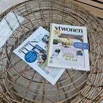 Rotan salon tafel incl glasplaat., Ophalen, Gebruikt