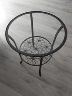 Ikea Klingsbo bijzettafel, Huis en Inrichting, Minder dan 55 cm, Gebruikt, Rond, Glas