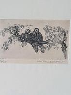 Ets 2 duifjes Nadine Bosman, huwelijk? Kado?, Antiek en Kunst, Kunst | Etsen en Gravures, Ophalen